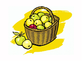 Cái giỏ chứa nhiều loại táo