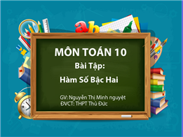 Hàm số bậc hai