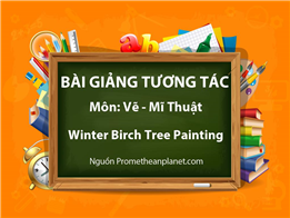 Winter Birch Tree Painting