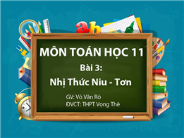 Nhị Thức Niu - Tơn