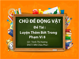 Luyện Thêm Bớt Trong Phạm Vi 8