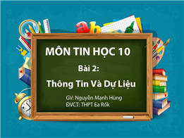 Thông Tin Và Dự Liệu