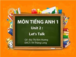 Let's Talk