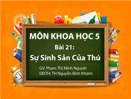 Sự Sinh Sản Của Thú