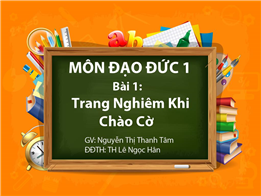 Trang Nghiêm Khi Chào Cờ