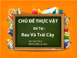 Rau Và Trái Cây