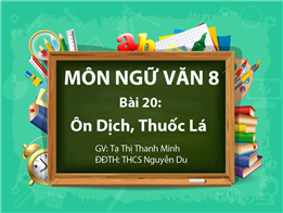 Ôn Dịch, Thuốc Lá