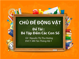 Bé tập đếm các con số
