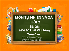 Một số loài vật sống trên cạn