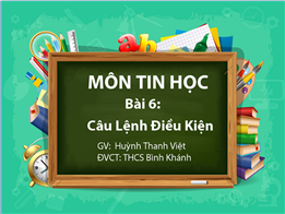 Câu lệnh điều kiện